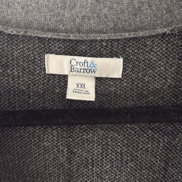 Gray and with black stripes cardigan - Picture 2 of 3